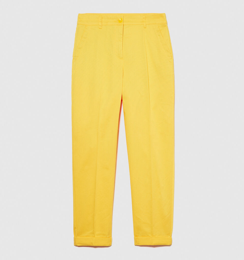 Cigarette trousers - women's skinny fit trousers - Yellow | Sisley image number 6
